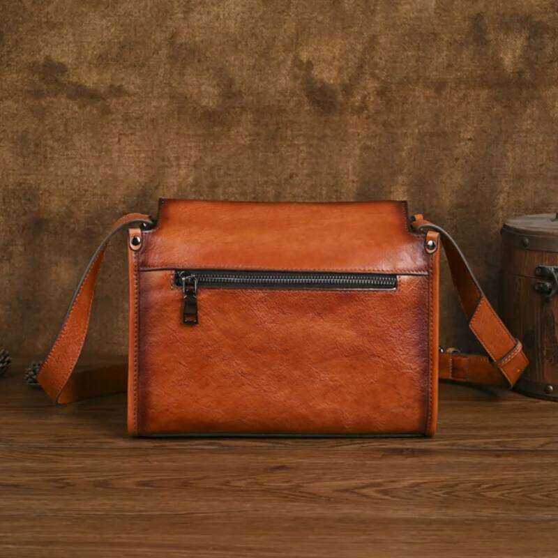 New Women S Shoulder Handmade Embossed Genuine Leather Bag Retro Floral Crossbody Bags KABAHEBINGJUE