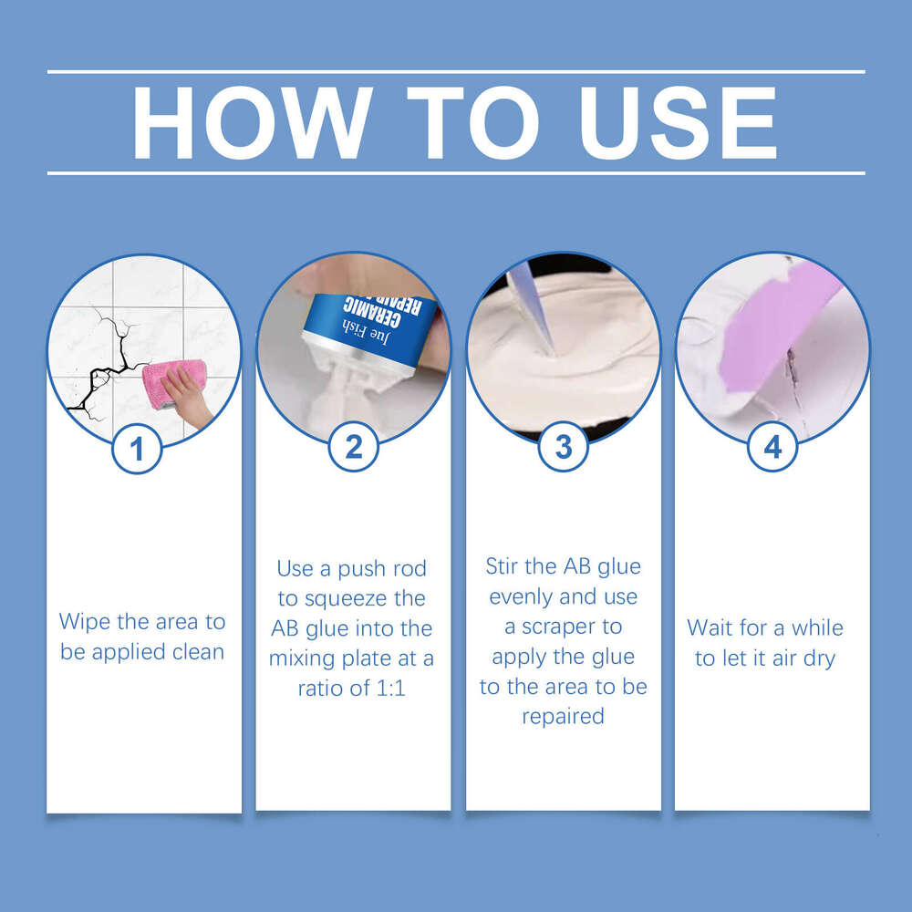 Jue Fish Living Room Kitchen Bathroom Wall Leak Gap Waterproof Tile Repair Glue S260130