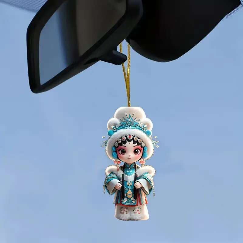 Oriental Chinese Style World Intangible Cultural Heritage Little Flower Dan Fairy Bag Pendant, Key Pendant, Car Pendant