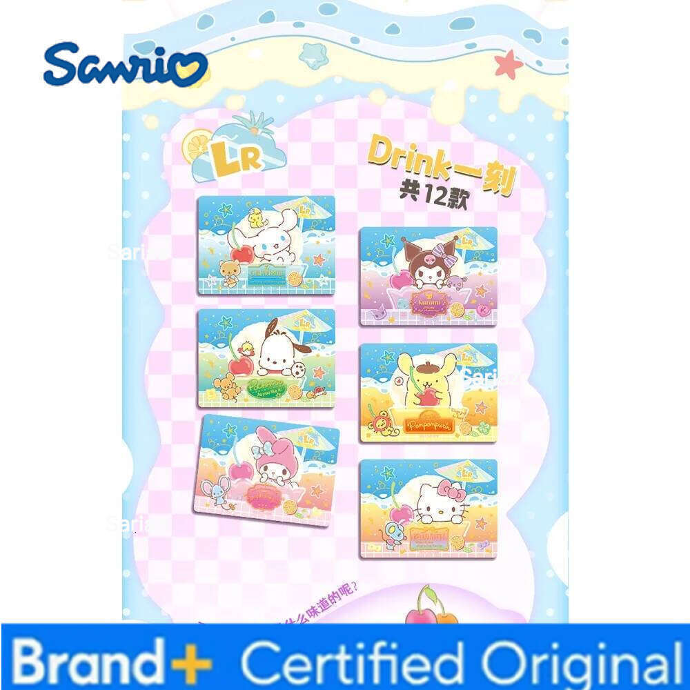 Sanrio Genuine Kabao Characters Collection Cinnamoroll My Melody Warm and Joyful Healing Crystal Cards Cartoon Toys Gifts H260130