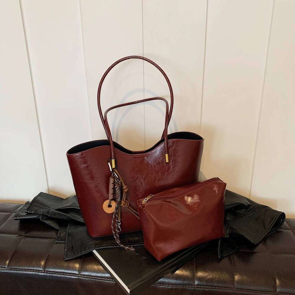 PU Leather Solid Color for Women Fashion Zipper Pu Women's Handbags Single Shoulder Tote Bag Large Capacity Handbag Z260130