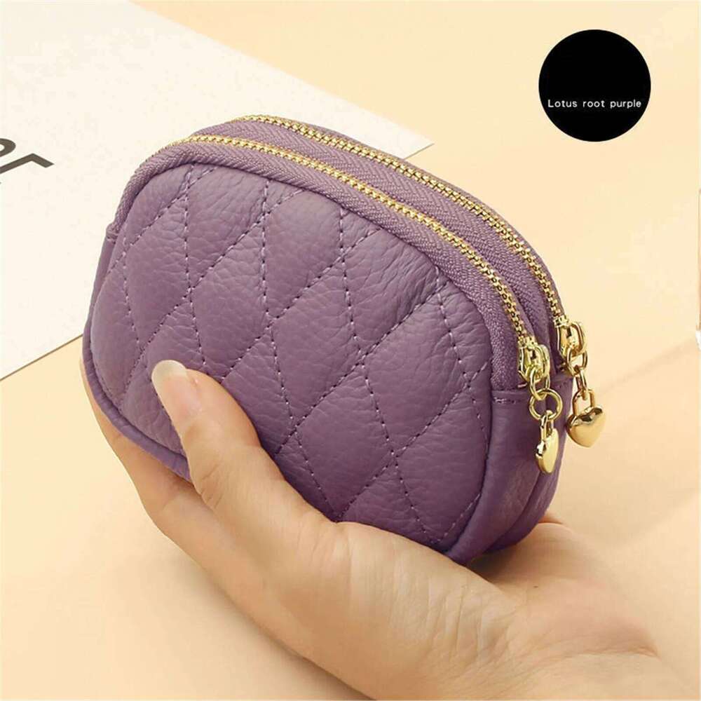 New Brand Coin Purse Key Ring Pendant Storage Bag Double Zipper Large Capacity Multi-card Slots Card Holder For Women Girls Z260130