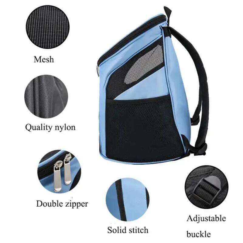 Portable Foldable Pet Mesh Backpack Breathable Dog Cat Large Capacity Outdoor Travel Carrier Double Shoulder Bag 26H0130