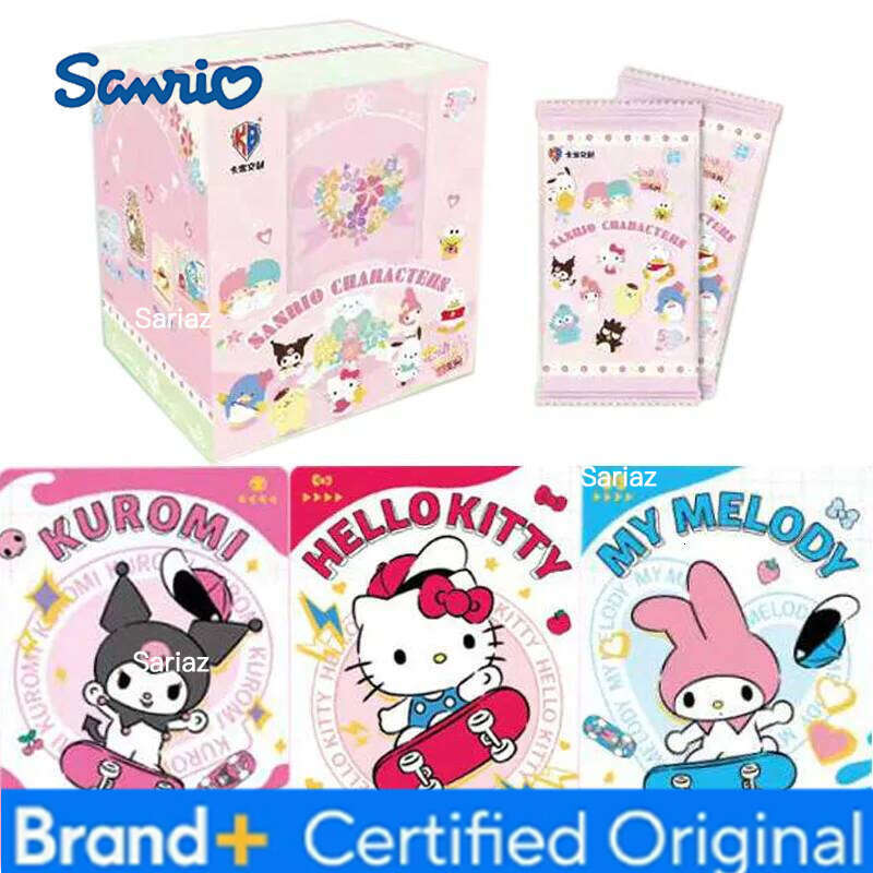 Sanrio Genuinely Family Christmas Party Collection HelloKitty Cards Pink Cute Aurora Series Trading Card H2601301