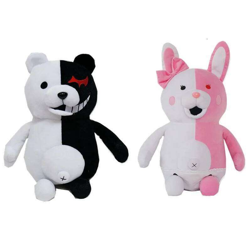 25cm Anime Dangan Ronpa Super Danganronpa 2 Monokuma Black&White Plush Toy Bear Soft Stuffed Animal Dolls Toys Y260128