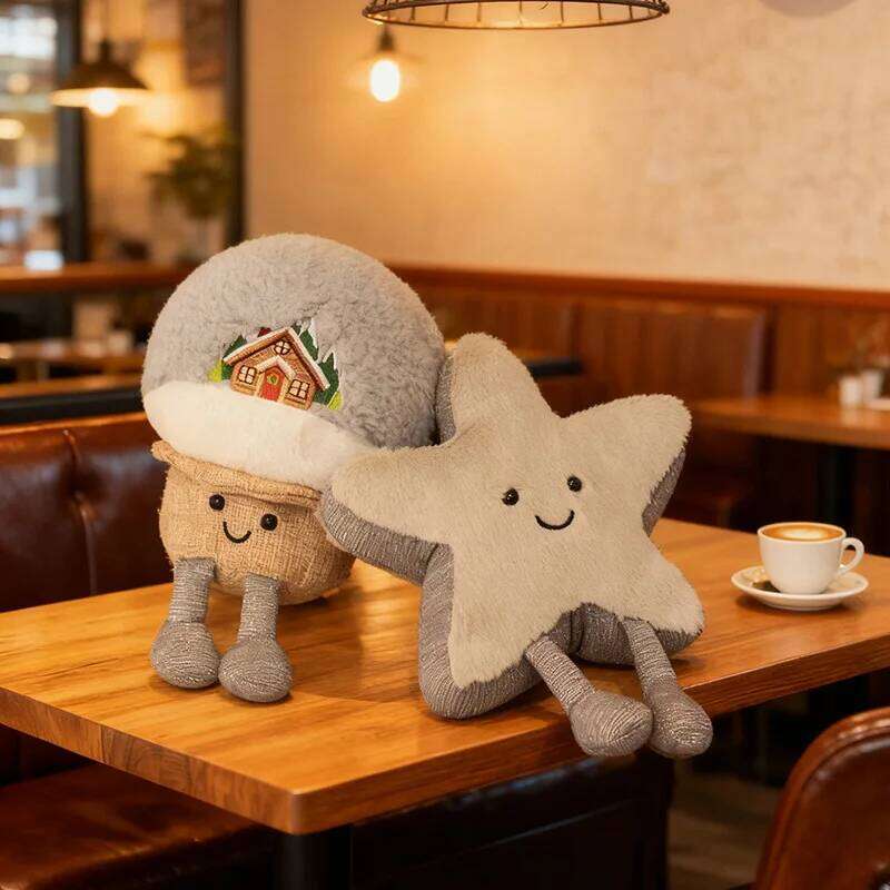 Christmas Tree & Snow Globe Plush Toys Holiday Pillow Festive Decor Stuffed Ornaments Collectible Companion Doll Gift Y260128