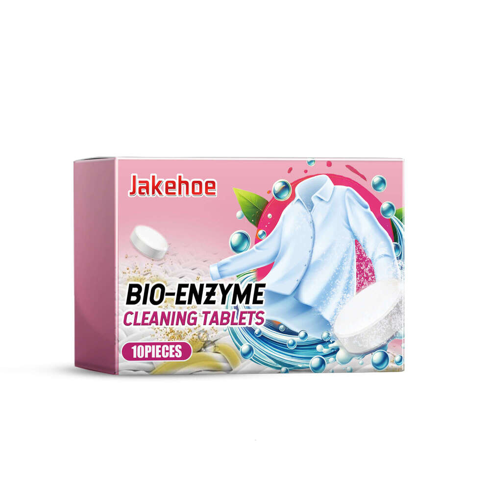 JAKEHOE Effervescent Tablets Biological Enzyme Explosive Salt Household Clothes Stain Removal Fragrance Cleaning S260130