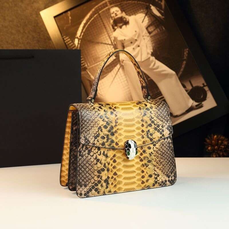 Totebag Shoulder ROSE NOIRE New Snake Pattern Small Elegant Fashion Chain Crossbody Genuine Leather Women S Bag High End Handbag