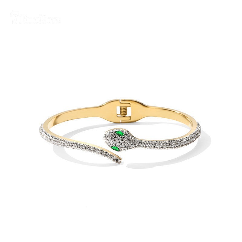 Bracelet And Fashion Same Style Personality Snake-Shaped Titanium Steel For Women New White Snake Open Bracelet Jewelry Cool