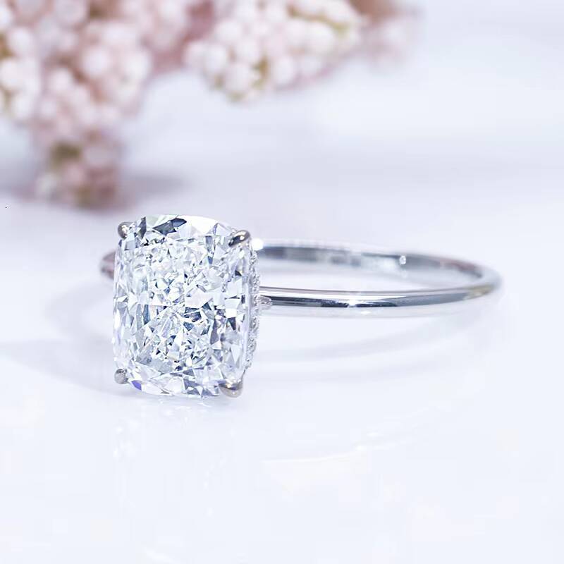 18K Gold 347CT Cushion Cut Lab Diamond Rings IGI Lab Diamond Ring Wedding Diamond Engagement Ring