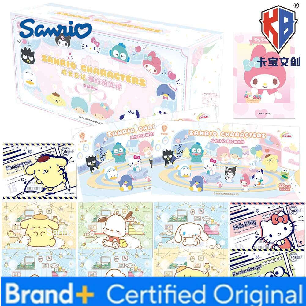 Sanrio New Kabao Genuine Boys Girls Cherish Gifts Japanese Sweet and Cute Anime Star Family Limited Tear Pull Polaroid Card Toys H260130
