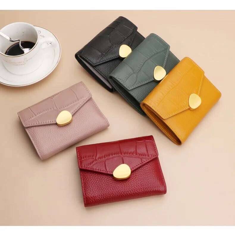 Brand Design Genuine Leather Women Wallets Fashion Alligator Moeny Short Wallet For Girls clutch Coin Purse Holder Z260130