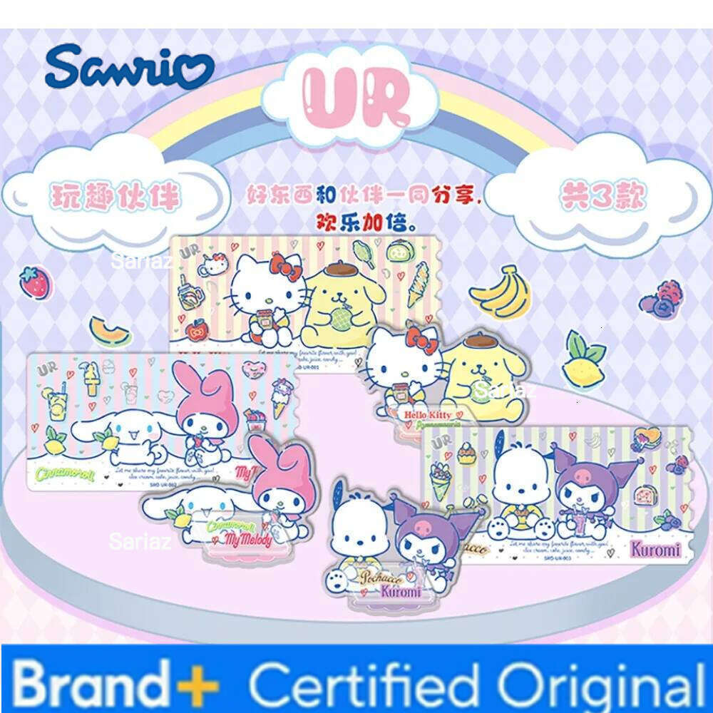 Sanrio Original KABAO Lovely Q-version Stand Acrylic Figure Fun Featured Exclusive Snack Theme Model Goods Room Desk Decor Gift H260130
