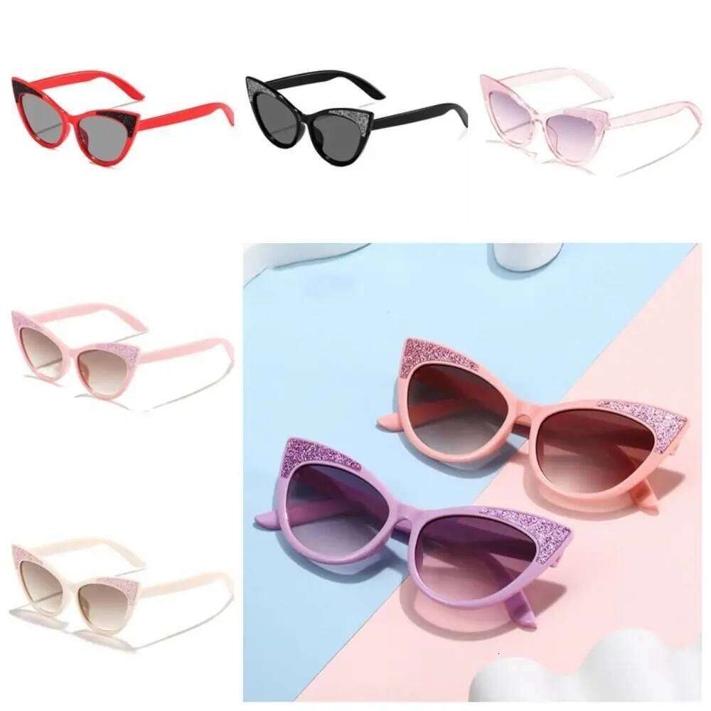 Shades Eyewear Cat Eye Kid Sun Protection Blocking Sunglasses Anti Radiation Glass Photography Props H260130