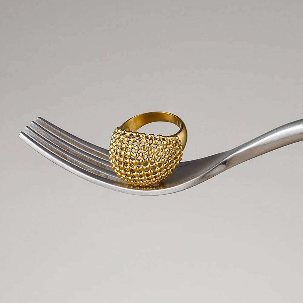 ENFASHION Anillos Mujer Geometry Irregular Fold Ring For Women Stainless steel 18K Plated Gold Fashion Jewelry Cocktail R254581 XJ260130