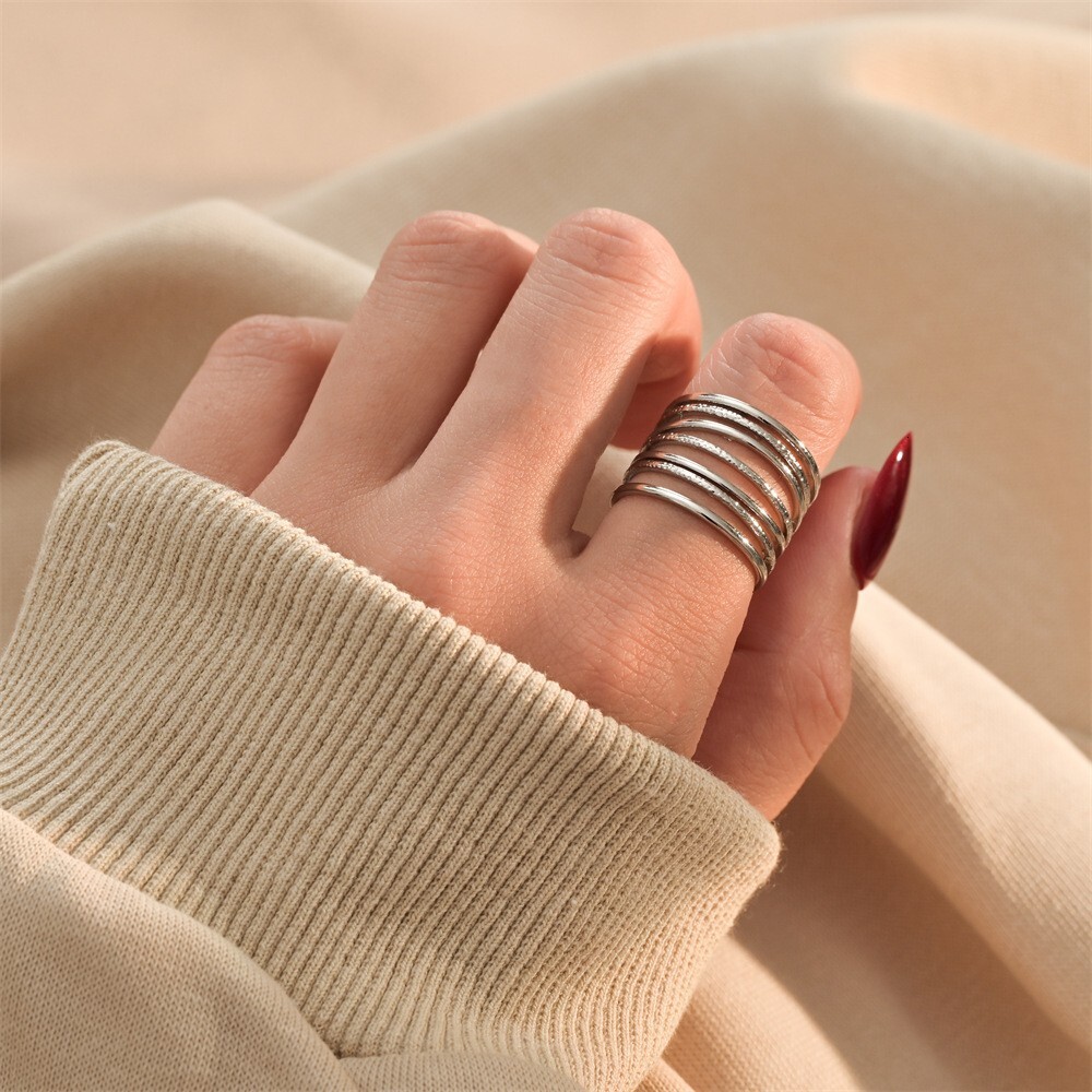 Fashion New Hydraulic Open Wide Band Tail Ring Source Manufacturer Large Quantity