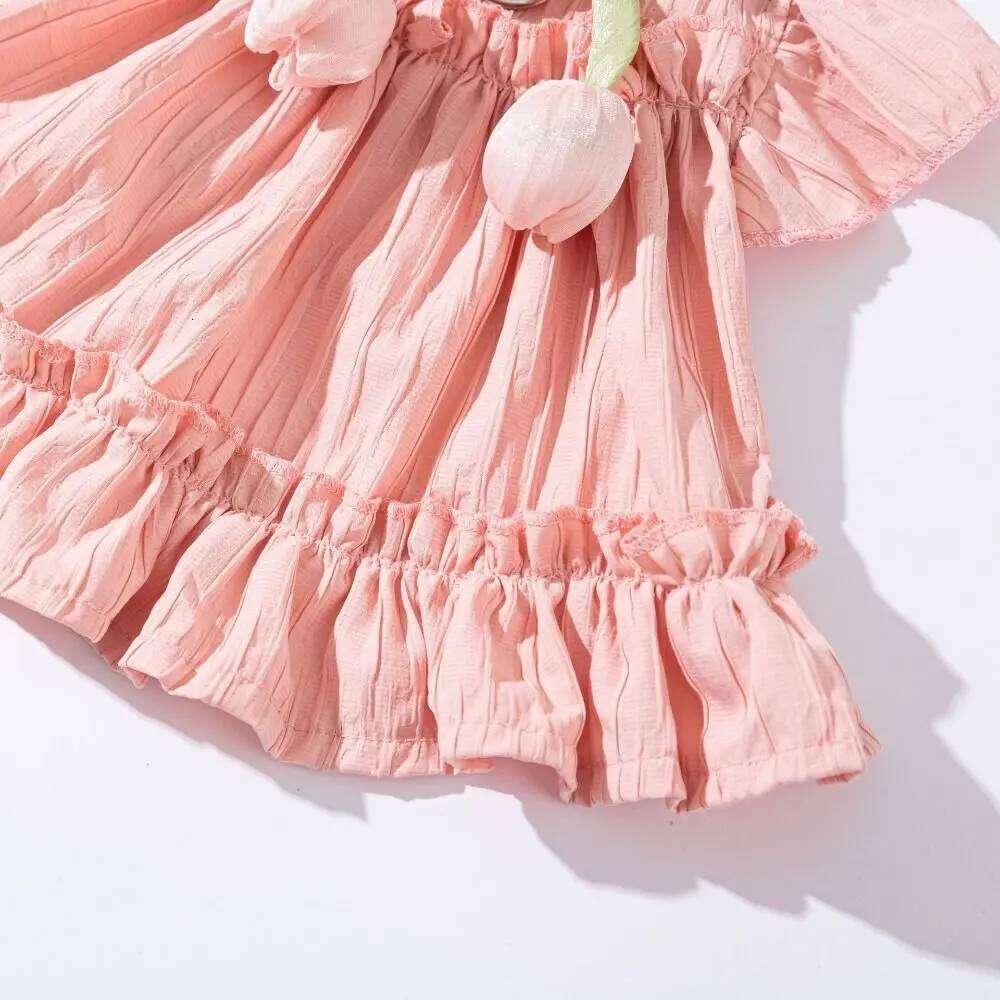 Sweet Skirts Soft Princess Breathable Reusable Dog Tulip Pleated Dress Washable Bowknot Lace Puppy Clothes Summer H260129