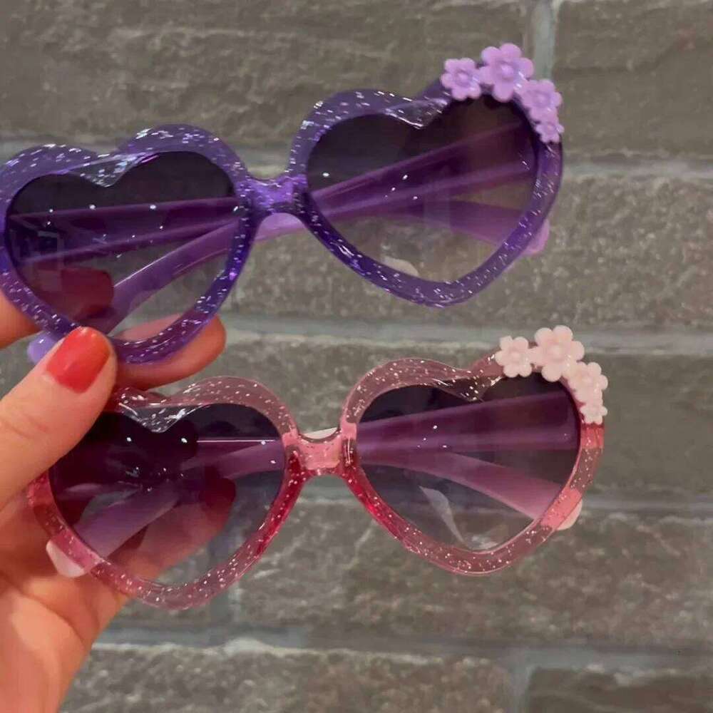 Girls Boys Cute Cartoon Flower Sunglasses Outdoor Sun Children Lovely Vintage Glasses Protection Classic Kids Eyewear H260130