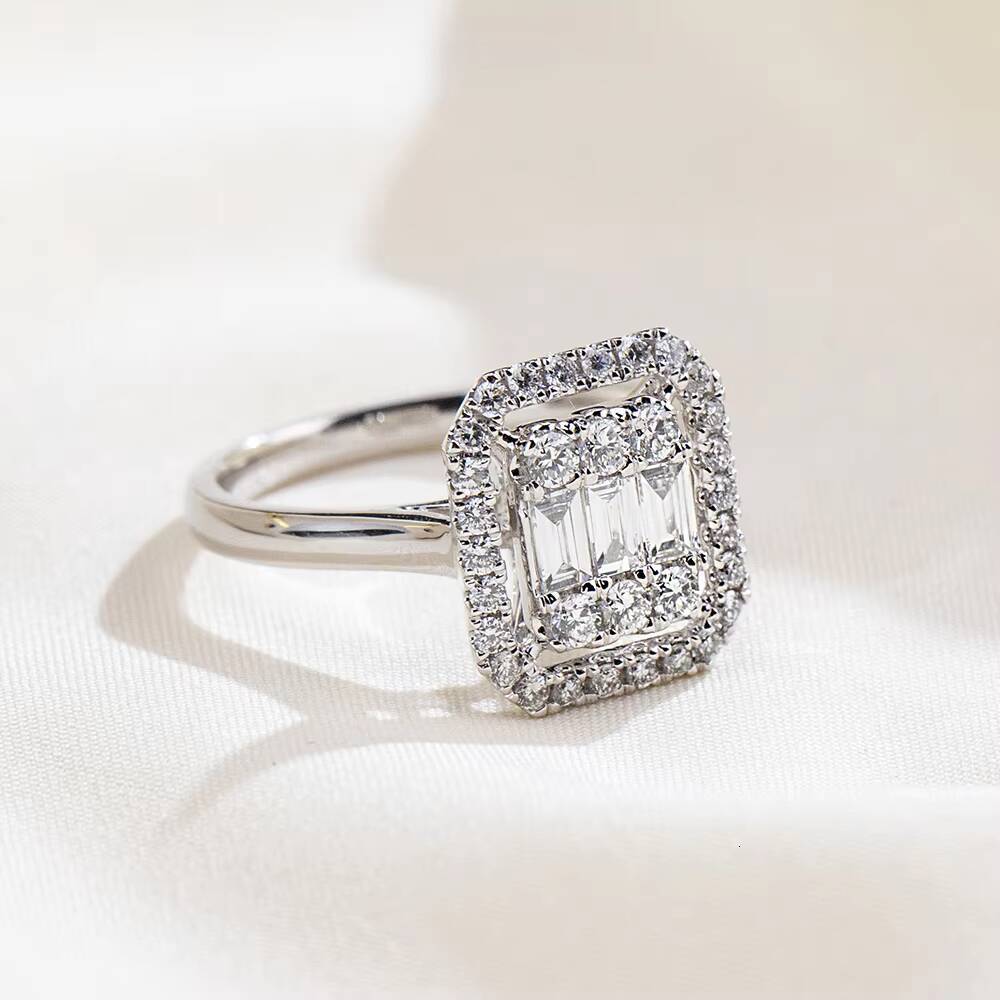 Jewelry in Stock MSR-1975 18K Gold Luxury Engagement Ring Fancy Shape Lab Grown Diamond Ring