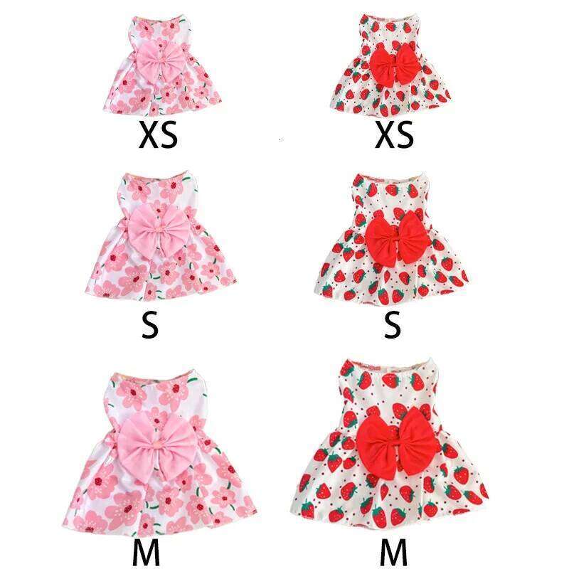 Spring Summer Princess Pet Skirt Cute Dress Bow Lace for Small Medium Puppy Poodle Chihuahua Dog Cloth H260130