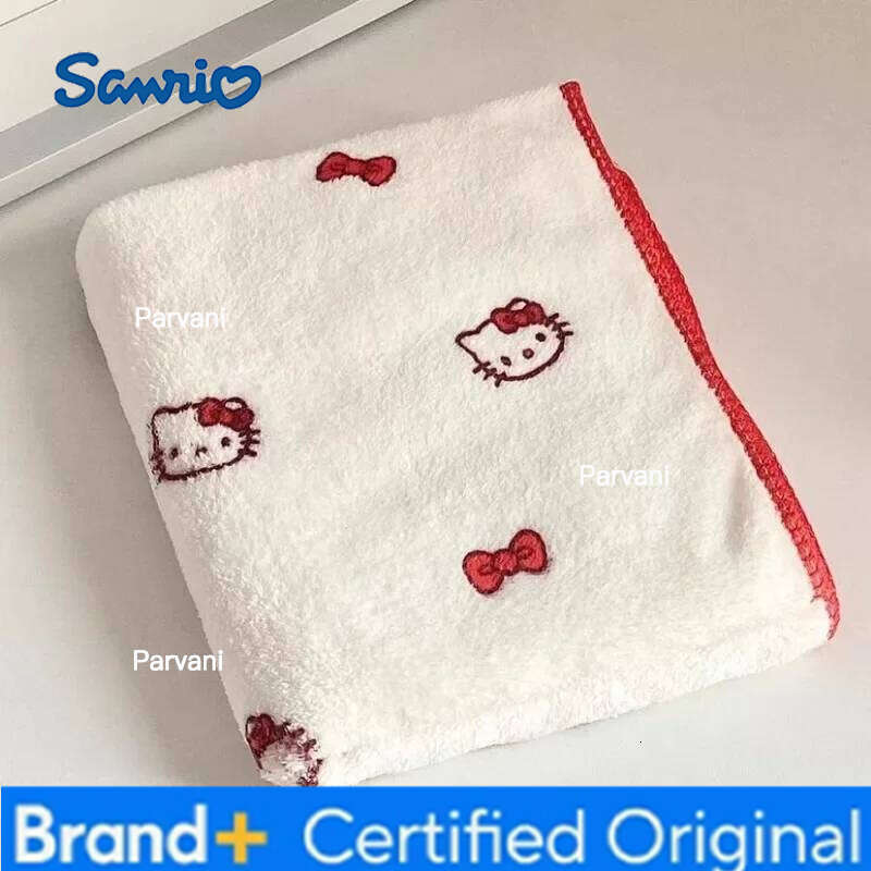 Sanrio Hello Kitty Universal Thickened Coral Fleece with Strong Water Absorption Towel for Adults and Children Gifts H260130