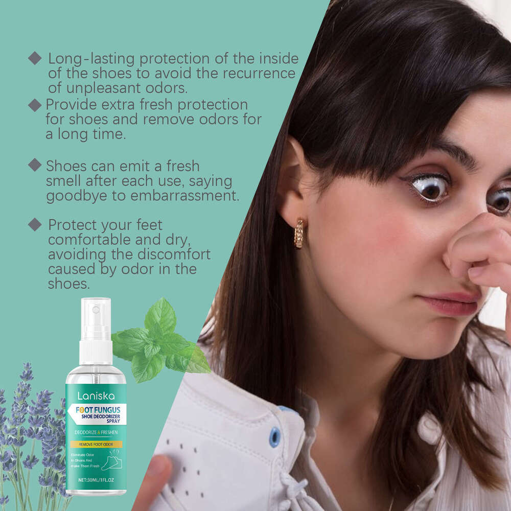 Laniska Freshening Spray Shoe Cleaner Foot Sweat Odor Long-lasting Fresh Clean Smell Deodorant S260130