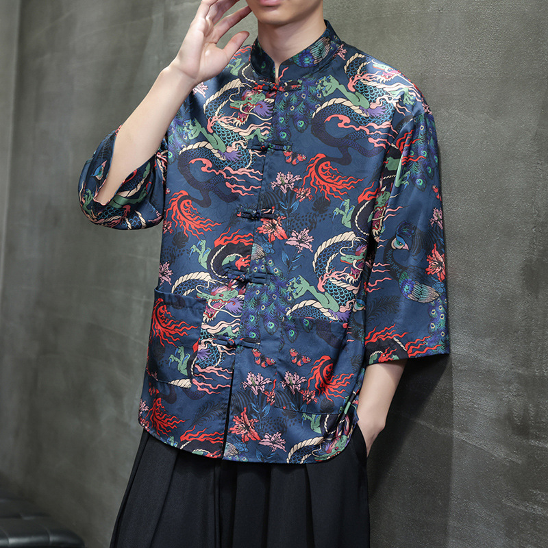 Free shipping New Chinese style solid color simple style buckle pocket decorative woolen coat women's autumn and winter new style Merit