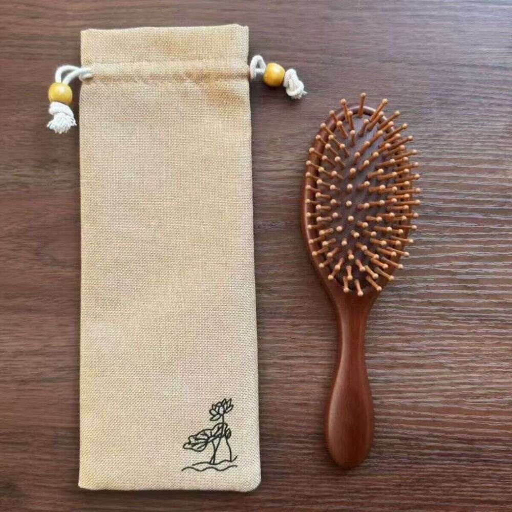 Durable Home Use Head Cushion Curling Sandalwood Comb Airbag Massage Women's Meridian Long Hair Gift Anti-Hair Loss