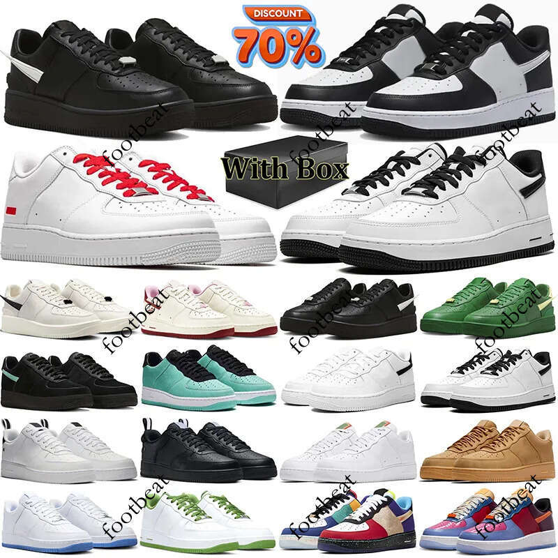 Designer af1s running shoes airforc 1 for women mens trainers forc one triple white black wheat panda low designer outdoor sneakers with box high quality