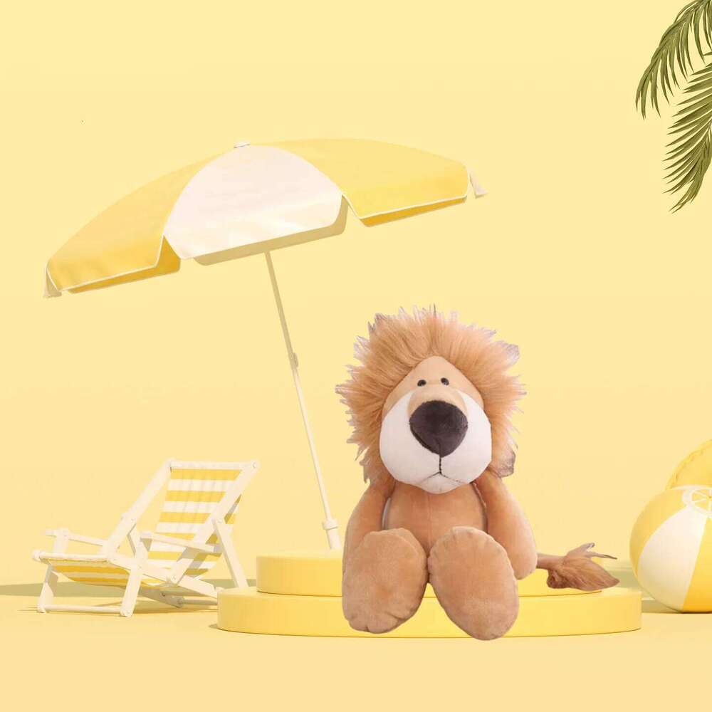 25/35CM Stuffed Plush Animals Toys Soft Dolls Jungle Lion Elephant Tiger Dog Fox Monkey Deer Children Gift Kawaii Baby Hobbie Y260128