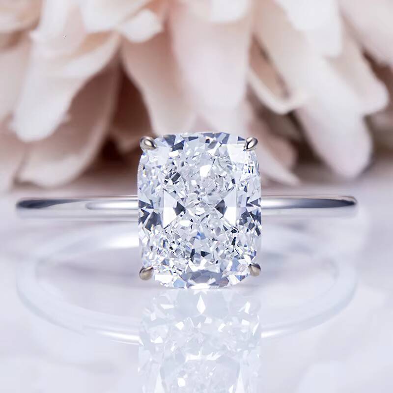 18K Gold 347CT Cushion Cut Lab Diamond Rings IGI Lab Diamond Ring Wedding Diamond Engagement Ring