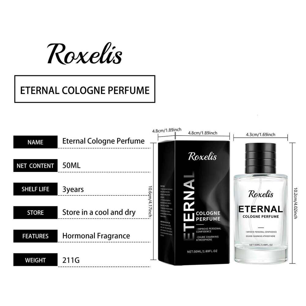 Roxelis 50ml Men's Cologne Pheromone Charm Release Long Lasting Fragrance Daily Dating Atmosphere Freshing Body Perfume H260130