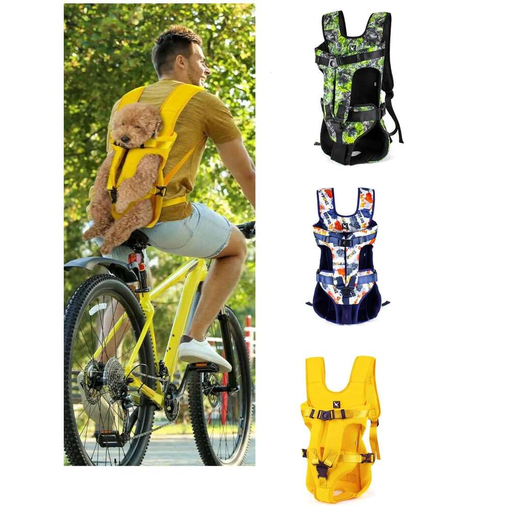 New Pet Outgoing Breathable Backpack Carrier Dog Legs Out Front Bag Carrying for Small Medium Dogs Bulldog Puppy 26H0130