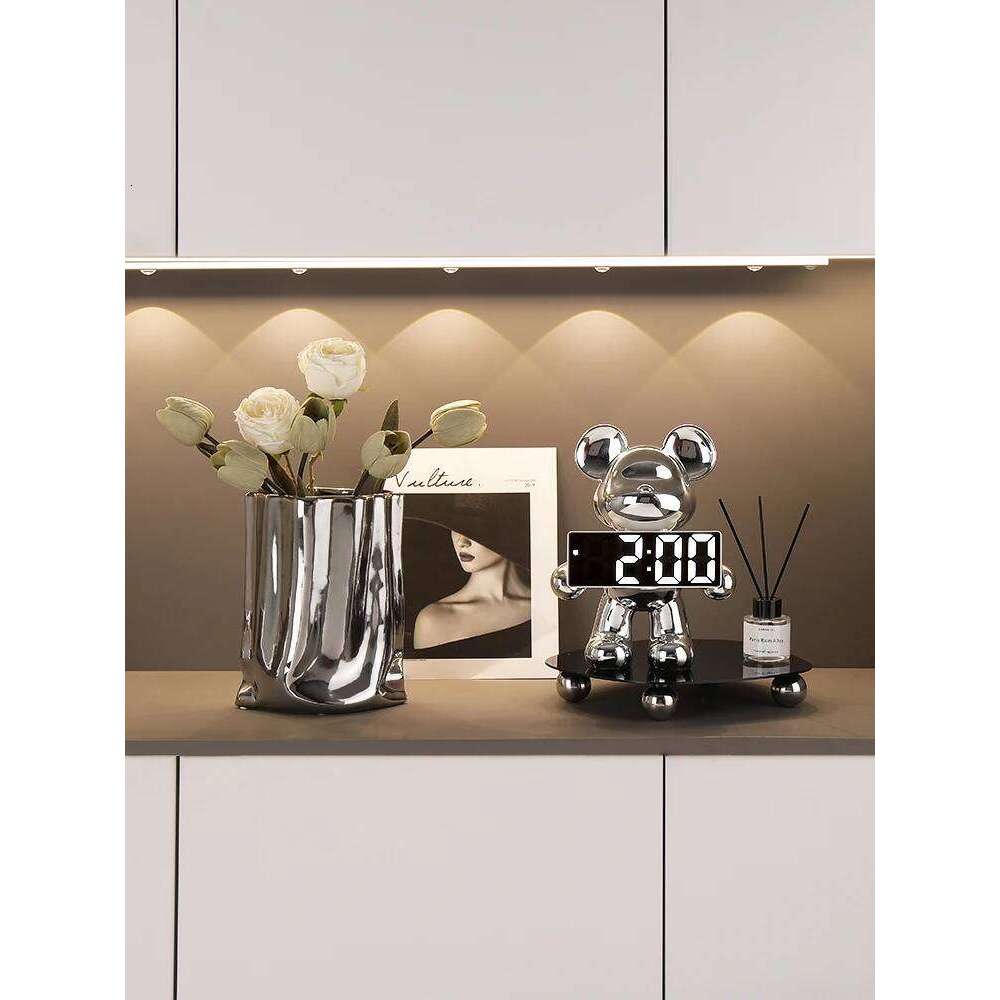 Nordic Room Decor electroplating bear ornaments creative cartoon doll figurine modern living room Porch cabinet desk decoration W260130