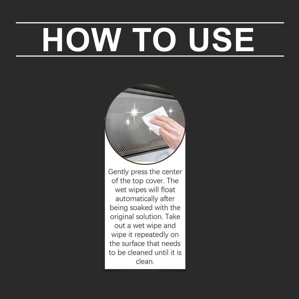 Jakehoe Press Household Multi-purpose Daily Convenient Portable Stain Removal Cleaning Wipes S260130