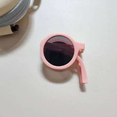 Foldable Kids Sunglasses Girls Boy Children Sun Glasses Round Street Beat Eyeglasses Cute Baby Shades Eyewears UV Protection H260130