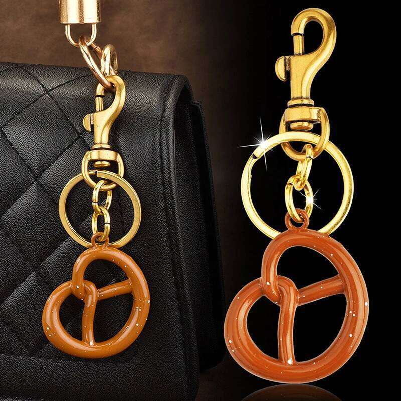 Fashion Delicious Biscuit Bread Keychain Charm Pendant Keyring For Women Men Jewelry Bag Key Accessories Gift Z260130