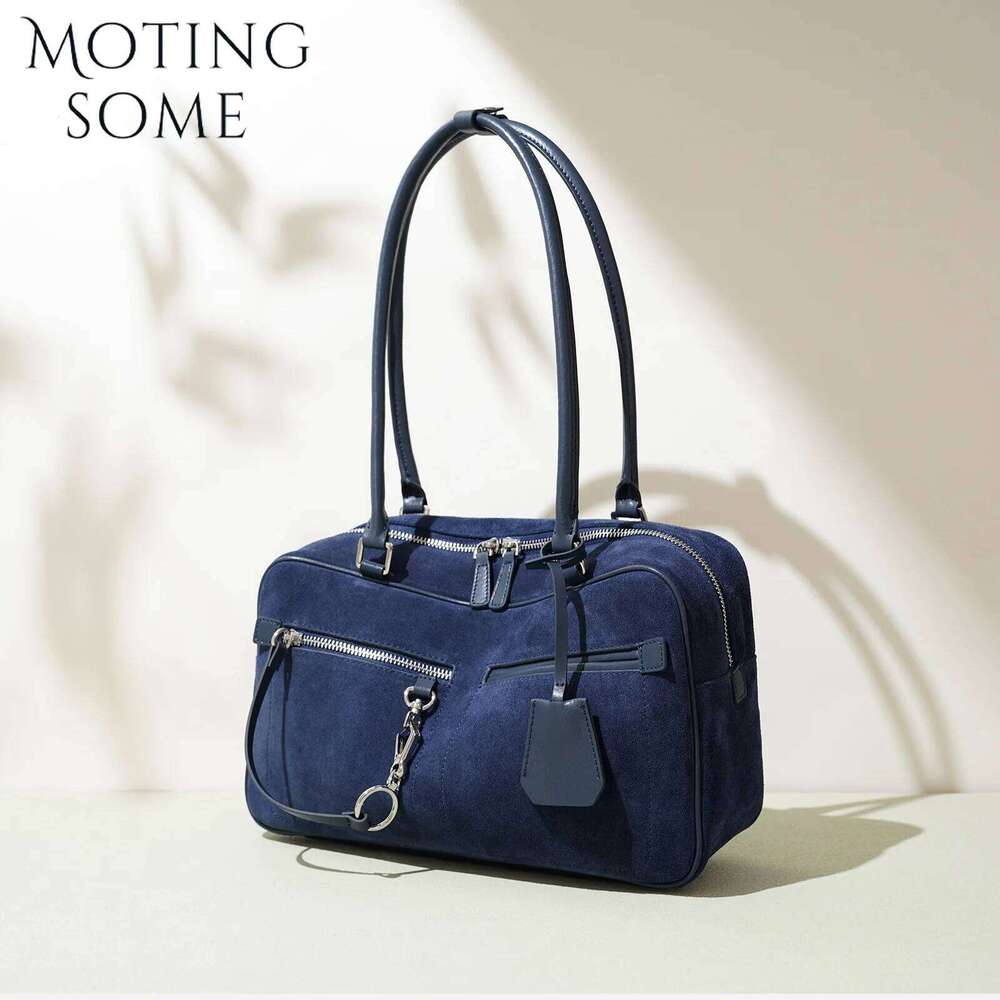 Motingsome 2025 New Suede Shoulder Bag Woman Fashionable Pillow Bags Elegant Retro Tote Commuter Matte Leather Satchels