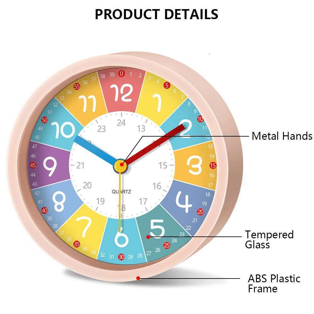 Small Alarm Early Education Cartoon Bedside Table Wake-up Tool Learning Time Portable Clock For Bedroom Office W260130