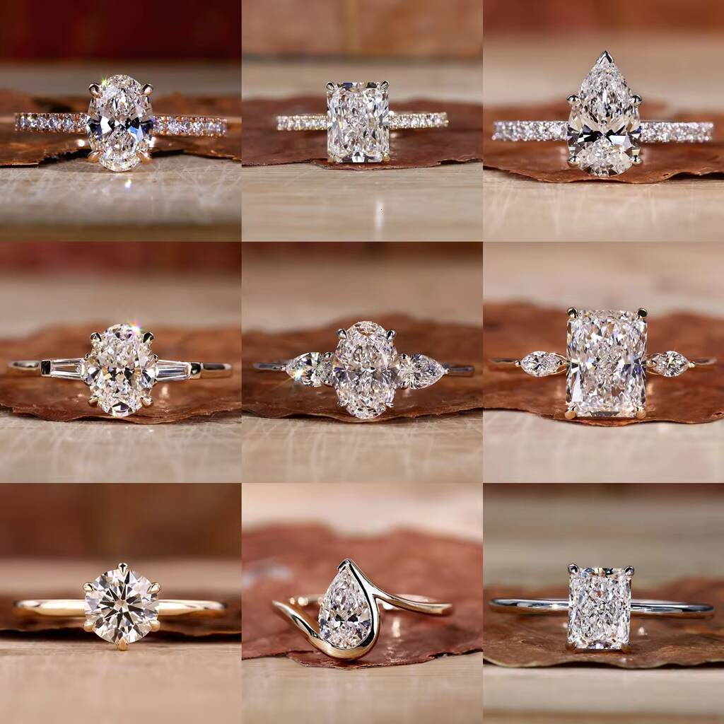 2026 Fine Rings Custom 14K 18K Gold 1CT 3CT 5CT Radiant Cut VVS1 D VS1 IGI Certified Lab Grown Diamond Engagement Ring for Women