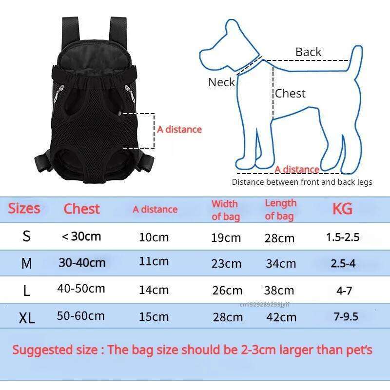 Cat Dog Backpack Travel Breathable Double Shoulder Mesh Carrier Front Bag for Small Pet Carrying Supplies 26H0130