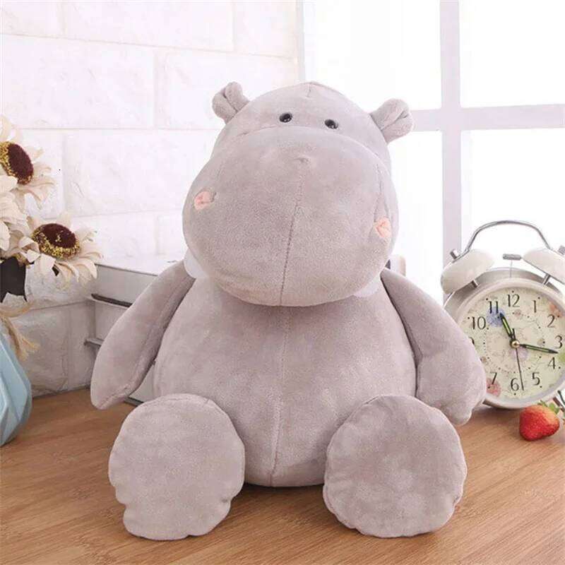 25/35CM Stuffed Plush Animals Toys Soft Dolls Jungle Lion Elephant Tiger Dog Fox Monkey Deer Children Gift Kawaii Baby Hobbie Y260128