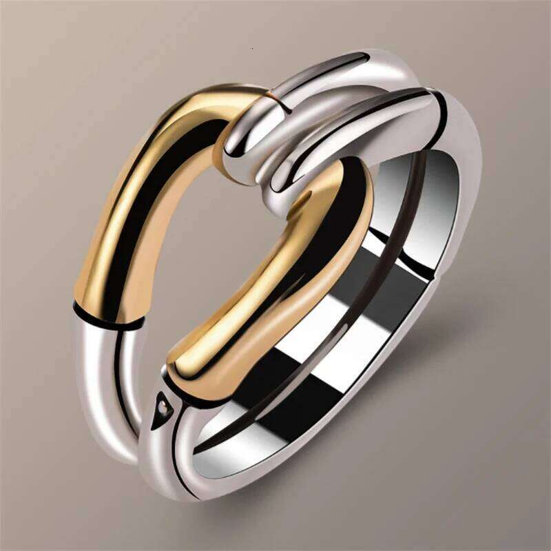 Delicate Fashion Gold Silver Color Simple Geometry Rings for Women Wedding Engagement Jewelry XJ260130