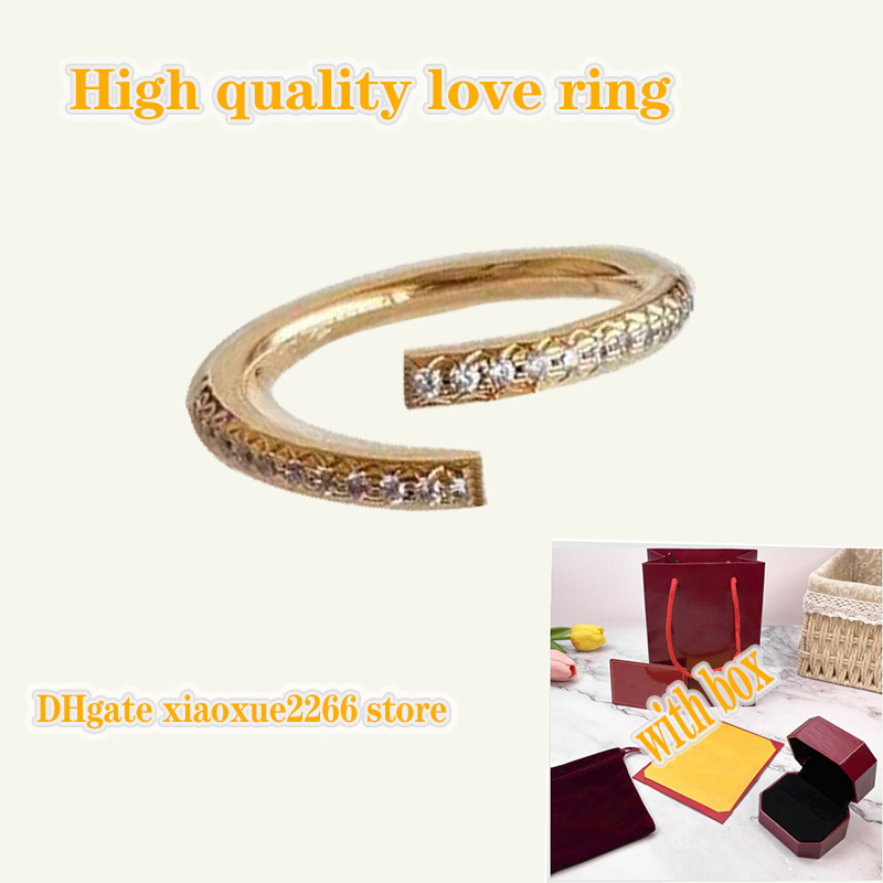 Designer jewelry love Ring for woman designer ring love unlimited ring diamond ring V gold ring wedding ring nail accessories Designer Rings gift with box