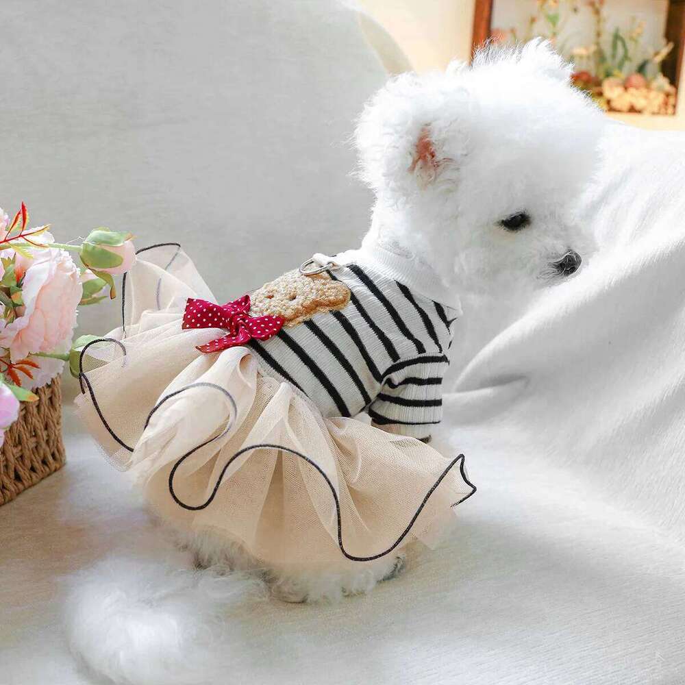 Feifei Bear Puffy Pet Clothes Dog Cat Summer Hair Loss Wedding Dress H260129