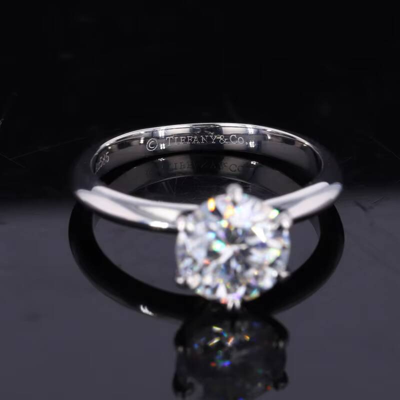 Starsgem Fine Jewelry 14k 18k Solid White Gold 2ct Moissanite Solitarie Moissanite Ring