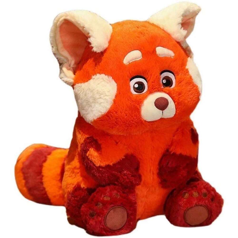 28cm Turning Red Plush Toys Cartoon Animal Bear Peluche Kawaii Soft Stuffed Doll Birthday Christmas Gift Y260128