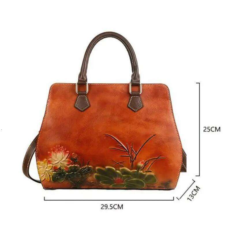 MOTAORA Handmade Genuine Leather Embossing Women Handbags Trend Female Shouder Bags Vintage S Bag Luxury Designer New KABAHEBINGJUE