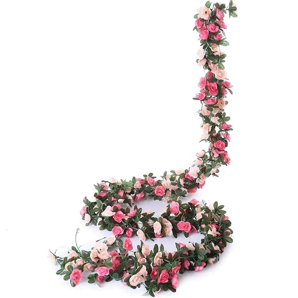 Simulated Rose Rattan Arch Winding Vines, Home Indoor Flower Decoration Y260130