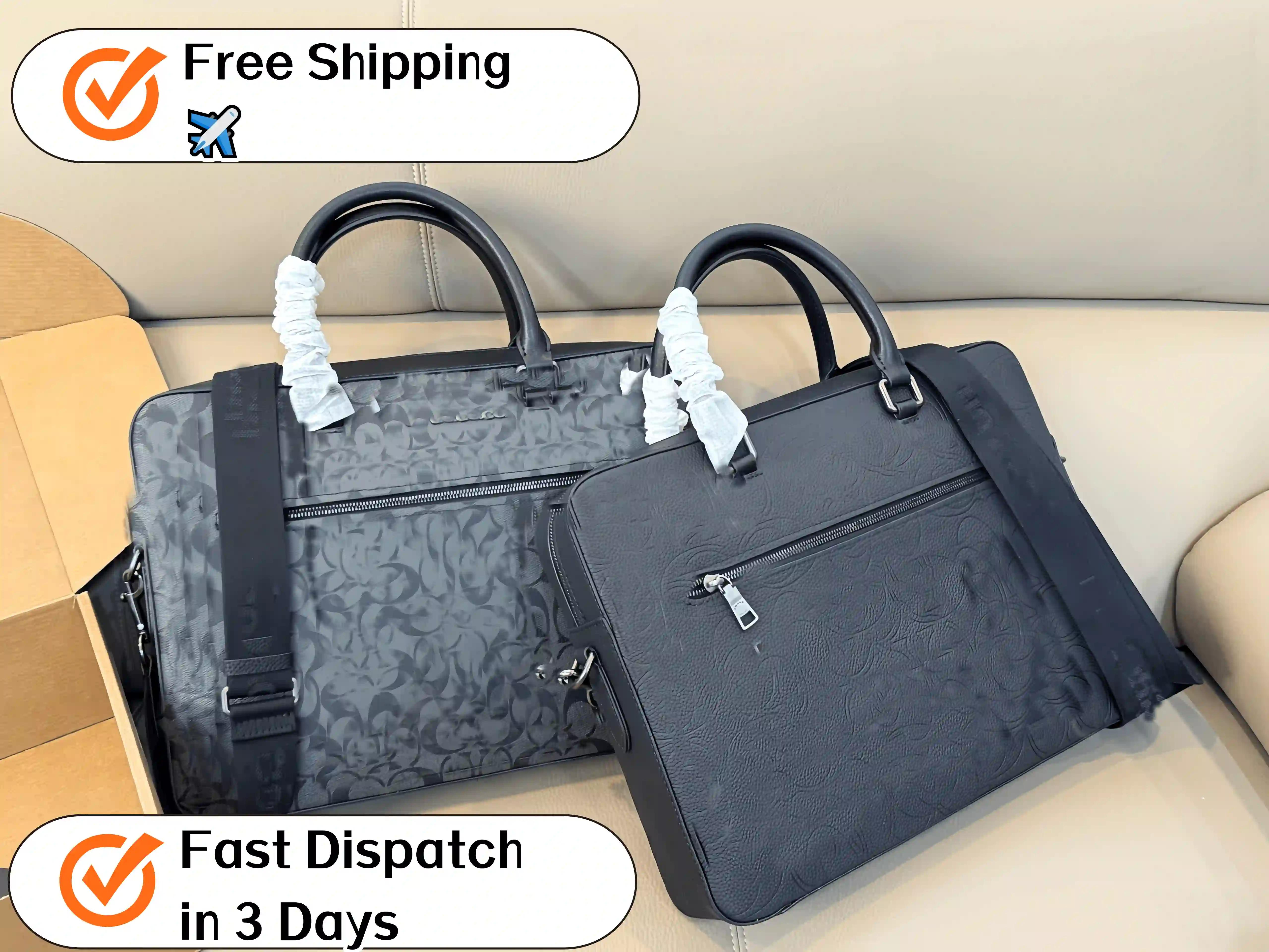 Briefcases Designer Bags Men Briefcase Double Layered Casual Computer Handbag Woven Over One Shoulder genuine men s leather bag